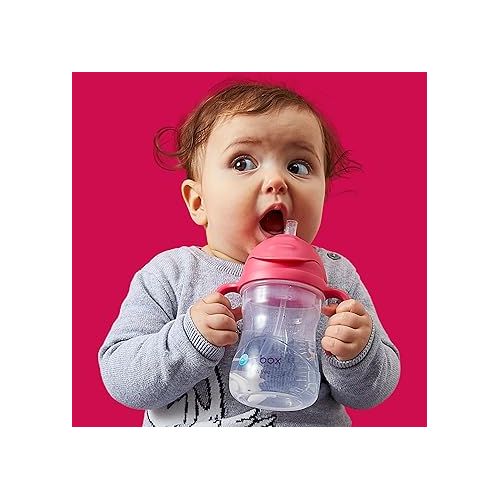  b.box Sippy Cup with Weighted Straw. Drink from any Angle, Leak Proof, Spill Proof, Easy Grip. BPA Free, Dishwasher Safe. For Babies 6m+ to Toddlers (Cobalt, 8oz)