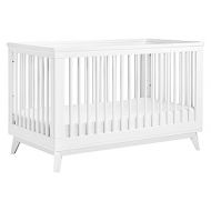 Babyletto Scoot 3-in-1 Convertible Crib with Toddler Bed Conversion Kit in White, Greenguard Gold Certified