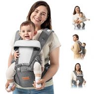 besrey Baby Carrier with Hip Seat, Dad Infant Carrier, Mens Wearing Carrier,Baby Body Holder, Breathable Summer Mesh Carrier,Forward Front Back Facing Chest Carrier,Toddler Carrier for Plus Size Mom