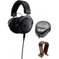 BeyerDynamic DT 1990 Pro Studio Headphones with Slappa HardBody PRO Full Sized Case Black & Universal Wood Headphone Stand
