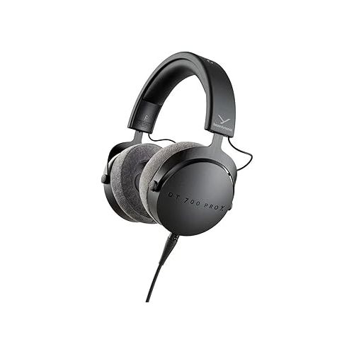  beyerdynamic 729906 DT 700 PRO X Closed-Back Studio Headphones for Recording & Monitoring Bundle with Deco Gear Full-Sized Headphone Case, Headphone Stand and Microfiber Cleaning Cloth