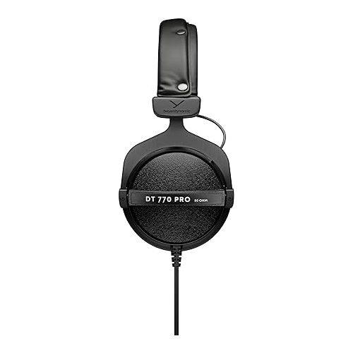  beyerdynamic DT 770 PRO 80 Ohm Over-Ear Studio Headphones in Gray. Enclosed design, wired for professional recording and monitoring