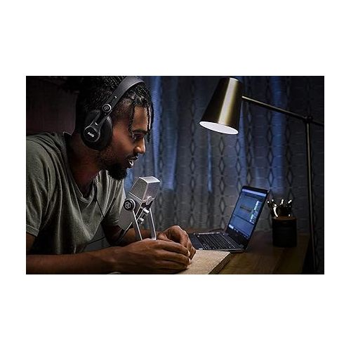  blucoil AKG Pro Audio Lyra Ultra-HD, Four Capsule, Multi-Capture Mode, USB-C Condenser Microphone for Recording and Streaming Bundle Boom Arm Plus Pop Filter, and USB-A Mini Hub