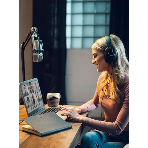  blucoil AKG Pro Audio Lyra Ultra-HD, Four Capsule, Multi-Capture Mode, USB-C Condenser Microphone for Recording and Streaming Bundle Boom Arm Plus Pop Filter, and USB-A Mini Hub