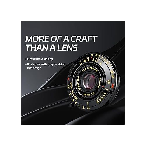  28mm F2.8 Full Frame Manual Focus Lens for Leica-M Mount,Camera Lens Compatible with M2 M3 M4 M5 M6 M7 M8 M9 M9P M10 M262 M240 M240P M10P M10M