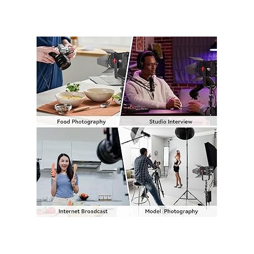  Came-TV LED Video Light Focusable Fresnel Light -Boltzen F150W-MK2 Daylight COB LED 5600K CRI96+ TLCI98, Multiple Charging Modes(AC Adapter, V-Mount Battery) with APP Control,Built in Slient Fan