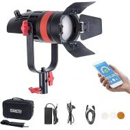 Came-TV Boltzen Q-55WMKII COB 55W Fresnel Focusable Led Video Light Kit,Daylight 5600K CRI96+ TLCI97+ APP Control Lighting Effects Adjustable Frequency Removable Barn-Door Carry Bag