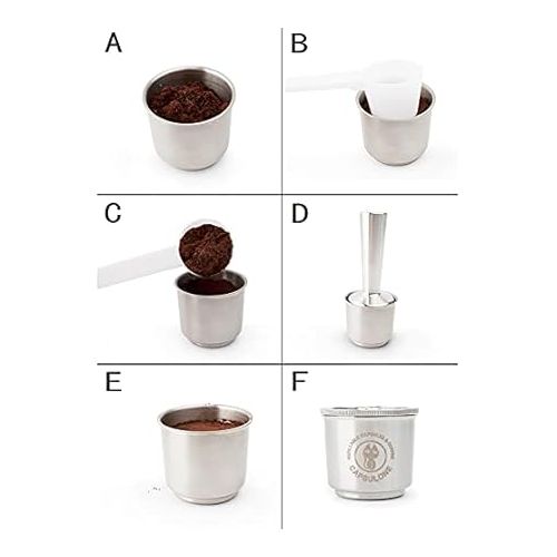  refillable coffee capsule reusable filter capsule pod fit for illy X1 X7 X9 Y1 Y3 Y5 Y9 machine 2capsule+1tamper