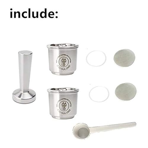  refillable coffee capsule reusable filter capsule pod fit for illy X1 X7 X9 Y1 Y3 Y5 Y9 machine 2capsule+1tamper