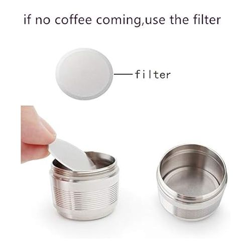  stainless steel refillable capsule compatible with illy coffee maker machine filter