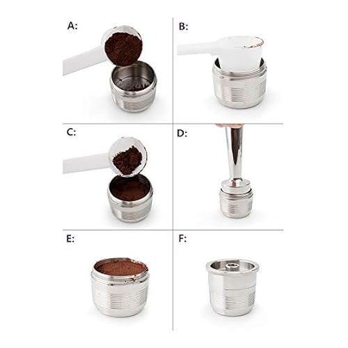  stainless steel refillable capsule compatible with illy coffee maker machine filter