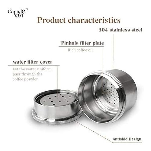  1pcs Stainless Steel Reusable capsule pod fit for illy coffee maker X Y type refillable coffee filter