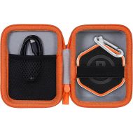 co2CREA Hard Case Compatible with Bushnell Golf Wingman Mini GPS Speaker (White/Orange)