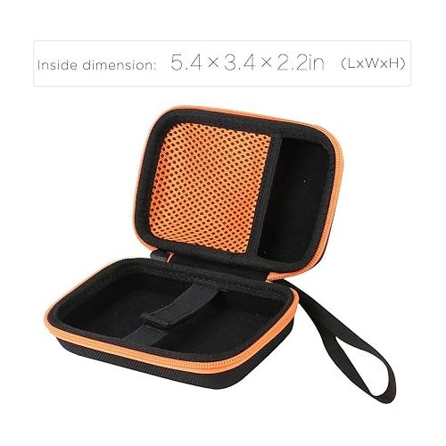  co2CREA Hard Case replacement for Korg Monotron Delay Duo Analog Ribbon Synthesizer (Black Case + Orange Zipper)