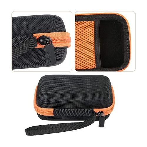  co2CREA Hard Case replacement for Korg Monotron Delay Duo Analog Ribbon Synthesizer (Black Case + Orange Zipper)