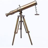 Vintage Table Decorative Antique Brass Telescope Tripod Maritime Ship Instrument Functional Instrument Nautical Marine Handmade Collectible Home Office Telescope