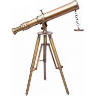 Vintage Antique Brass Table Telescope Tripod Maritime Ship Instrument Functional Instrument Nautical Marine Handmade Collectible Home Office Telescope