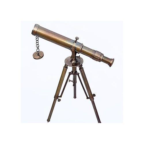  Vintage Antique Brass Table Telescope Tripod Maritime Ship Instrument Functional Instrument Nautical Marine Handmade Collectible Home Office Telescope