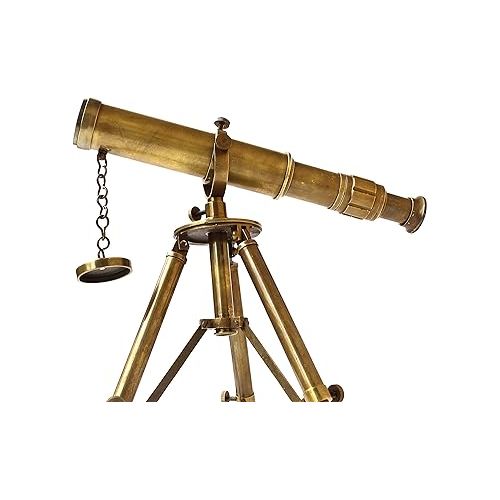  Vintage Antique Brass Table Telescope Tripod Maritime Ship Instrument Functional Instrument Nautical Marine Handmade Collectible Home Office Telescope