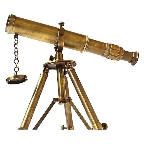  Vintage Antique Brass Table Telescope Tripod Maritime Ship Instrument Functional Instrument Nautical Marine Handmade Collectible Home Office Telescope