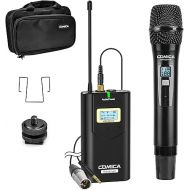 Comica CVM-WM100 H UHF 48-Channel Professional Wireless Handhled Microphone System for Canon Nikon Sony Panasonic Fuji DSLR Camera, XLR Camcorder, Smartphone, Perfect for Video Recording/Interview