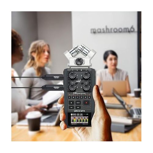  comica XLR 48V Phantom Power Lavalier Microphone,CVM-V02O 5.9fts Omni-Directional Lapel Mic for Canon Sony Panasonic Camcorders Zoom H4n H5 H6n Tascam DR-40 DR-60D/70D DR-100 Recorders 2 Pack