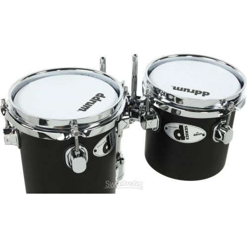  ddrum Deccabon Fiberglass Set - 6-inch/8-inch, Satin Black