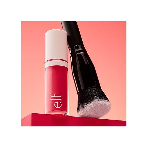  e.l.f. Camo Liquid Blush Brush, Angled Blush Brush Ideal For Applying & Blending Colors On Cheeks, Soft, Dense Bristles, Vegan & Cruelty-free