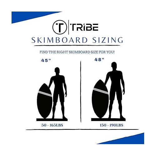  Tribe Boards Soft Foam Skimboard - Kids and Adults Foam Boards | Beach Fun for Beginner to Intermediate skimboarders