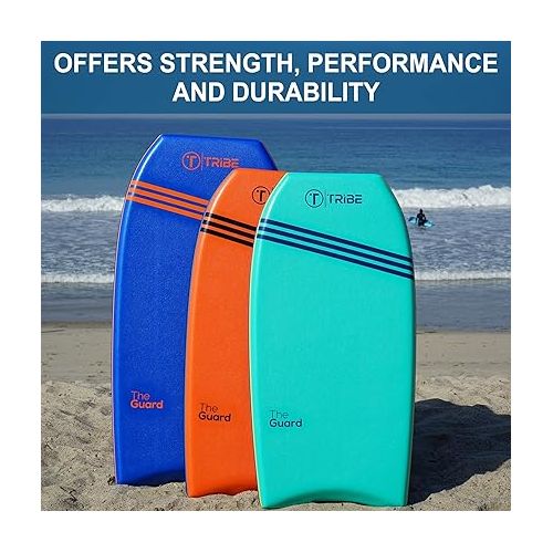  Tribe Guard Bodyboards - Body Boards for Adults and Kids - Board for Waves - Boogie Board for Beach Bodyboarding (34