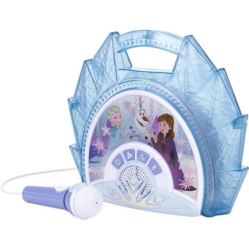  eKids Disney Frozen Karaoke Microphone with Bluetooth Speaker for Fans of Disney Toys, Kids Karaoke Machine with Built in Music