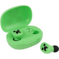 eKids Minecraft Bluetooth Earbuds with Microphone, Wireless Earbuds with Charging Case for Ear Buds, Designed for School, Home, or Travel