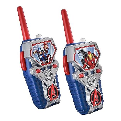  eKids Avengers Endgame FRS Walkie Talkies for Kids, Two Way Radios with Lights & Sounds, Indoor and Outdoor Toys for Fans of Marvel Gifts for Boys