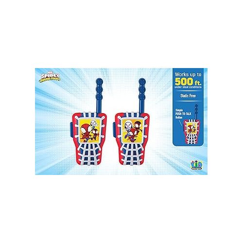  eKids Spidey and His Amazing Friends Toy Walkie Talkies for Kids, Indoor and Outdoor Toys for Kids and Fans of Spiderman Toys for Boys