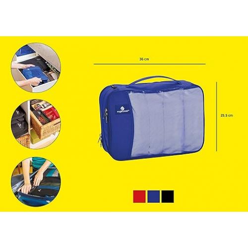  Eagle Creek Pack-It Original Clean/Dirty Packing Cubes for Travel - Durable Lightweight Dual Compartment Suitcase Organizer to Keep Clothes Separate