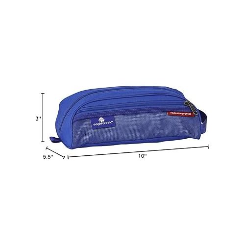  eagle creek Pack-It Quick Trip Travel Toiletry Bag - Durable, Stain- and Water-Resistant with Multiple Pockets, Machine Washable, Blue Sea