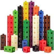 edxeducation Linking Cubes - Set of 100 - Connecting and Counting Snap Blocks for Construction and Early Math - For Preschool and Elementary Aged Kids