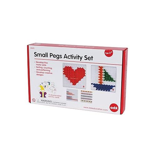  edxeducation-39472 Small Pegs Activity Set - Early Math Patterning, Sequencing and Arithmetic