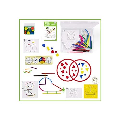  edxeducation Early Math101 To Go - Ages 5-6 - Geometry & Problem Solving - In Home Learning Kit for Kids - Homeschool Math Resources with 25+ Guided Activities