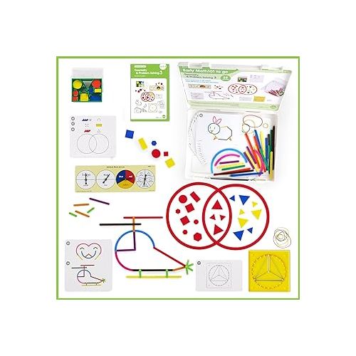  edxeducation Early Math101 To Go - Ages 5-6 - Geometry & Problem Solving - In Home Learning Kit for Kids - Homeschool Math Resources with 25+ Guided Activities