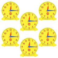 edxeducation Student Clocks - Set of 6 - Clock for Kids Learning to Tell Time - Analog Clocks with Movable Hands to Teach Children Minute and Hour Relationships