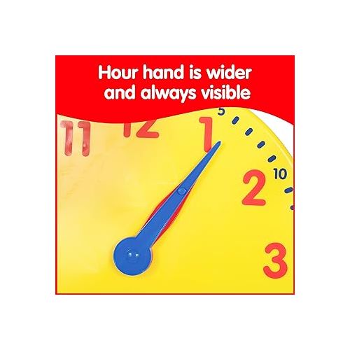  edxeducation Student Clocks - Set of 6 - Clock for Kids Learning to Tell Time - Analog Clocks with Movable Hands to Teach Children Minute and Hour Relationships