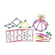 edxeducation Skeletal Starter Geo Set - 144 Multicolored Pieces - 20 Double-Sided Activity Cards - STEM Building Toy for Ages 3+ - Construct Geometric 2D and 3D Shapes
