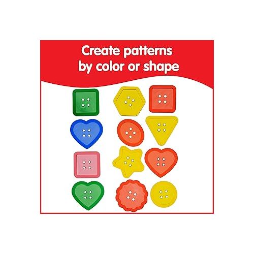  Edx Education Transparent Large Buttons - Mini Jar Set of 60 - Light Box Accessory - Sensory and Fine Motor Skill Development - Math Manipulative - For Ages 18M+