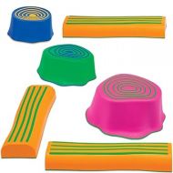 edxeducation Step-a-Trail - 6 Piece Backyard Obstacle Course for Kids - Indoor and Outdoor - Build Coordination and Confidence - Physical and Sensory Play