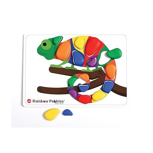  Activity Set - Sorting and Stacking Stones - Early Math Activity - 48 Pebbles and Fill-In Activity Cards