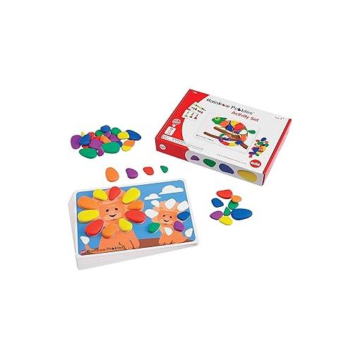  Activity Set - Sorting and Stacking Stones - Early Math Activity - 48 Pebbles and Fill-In Activity Cards