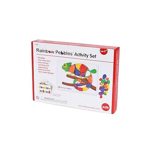  Activity Set - Sorting and Stacking Stones - Early Math Activity - 48 Pebbles and Fill-In Activity Cards