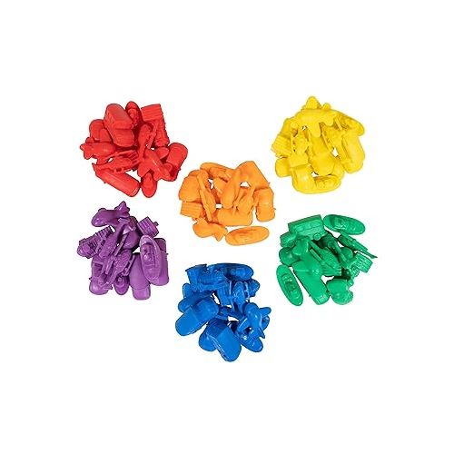  edxeducation Transport Counters - Set of 72 - Learn Counting, Colors, Sorting and Sequencing - Hands-on Math Manipulative for Kids