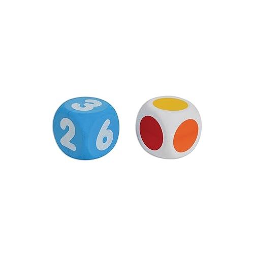  edxeducation-63525 Hand and Foot Mark Set - Includes 2 Large Die for Gameplay - Create Obstacle Courses - Tool for Gross Motor Skills, Occupational Therapy